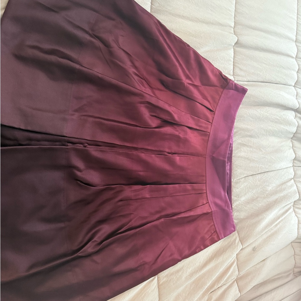Ann Taylor Burgundy Midi Skirt